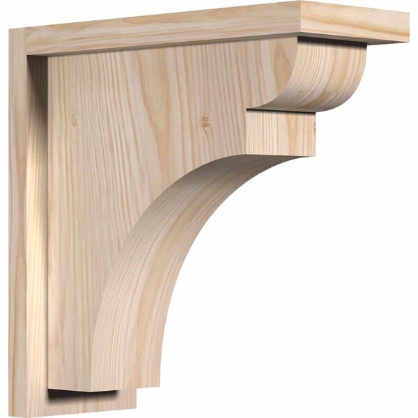 Ekena Millwork Yorktown Smooth Corbel w/Backplate, Douglas Fir, 5 1/2"W x 14"D x 14"H COR06X14X14YOR01SDF - main